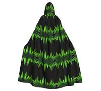 WZYCWB Cape à capuche imprimée en forme de palmier métallique pour bal masqué, fête d'Halloween, accessoires de cosplay