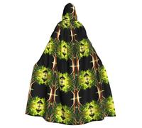 WZYCWB Cape à capuche imprimée grand arbre adaptée pour un bal masqué, une fête d'Halloween, un cosplay