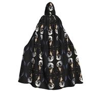 WZYCWB Cape à capuche imprimée panda rouge adaptée pour bal masqué, fête d'Halloween, accessoires de cosplay