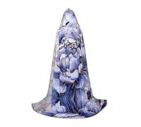 WZYCWB Cape à capuche imprimée pivoines peintes pour jeunes, parfaite pour les magiciens et les costumes de jeu de rôle (S-L)