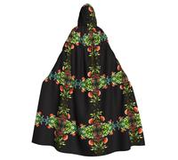 WZYCWB Cape à capuche imprimée rose végétale adaptée pour les mascarades, les fêtes d'Halloween, les accessoires de cosplay