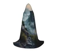 WZYCWB Cape à capuche imprimée Soldats sur la falaise Taille M Costume de fête de vacances Carnaval Accessoire de fête Tailles S/M/L