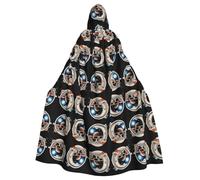 WZYCWB Cape à capuche imprimée Space Pod adaptée pour un bal masqué, une fête d'Halloween, un cosplay