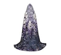 WZYCWB Cape à capuche imprimée violette M parfaite pour les magiciens et les costumes de jeu de rôle (S-L)
