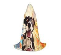 WZYCWB Cape à capuche motif chien arc-en-ciel de dessin animé M Costume de cosplay - Accessoires de costume de fête de vacances