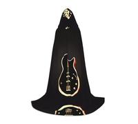 WZYCWB Cape à capuche motif guitare noire M pour cosplay - Accessoires de costume de fête de vacances