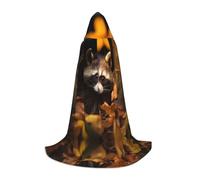 WZYCWB Cape à capuche Nerdy Raton laveur M - Costume de cosplay - Accessoires de costume de fête de vacances