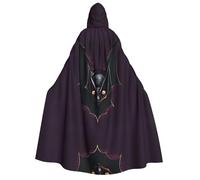 WZYCWB Cape à capuche noire à motif chauve-souris fantôme | Parfaite pour Halloween, bal masqué et fêtes à thème.