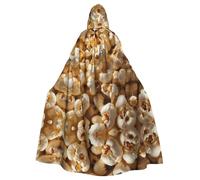 WZYCWB Cape à capuche Popcorn pour Halloween, une cape élégante pour adulte, parfaite pour le carnaval, les fêtes à thème et les mascarades.
