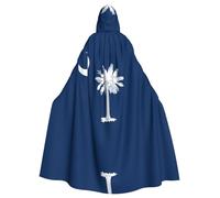 WZYCWB Cape à capuche pour adulte avec drapeau de la Caroline du Sud - Unisexe - Pour Halloween, carnaval, bal masqué, jeu de rôle