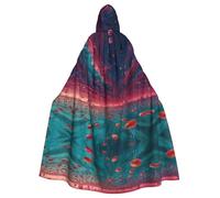 WZYCWB Cape à capuche pour adulte avec motif « Like Jelly Sea » - Convient pour les réunions de famille, les spectacles sur scène, le cosplay et les fêtes d'Halloween
