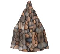 WZYCWB Cape à capuche pour adulte Pebbles in the Beach - Parfaite pour les fêtes d'Halloween, le cosplay, les spectacles sur scène et les réunions à thème.