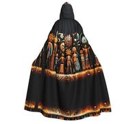 WZYCWB Cape à capuche Primitive Totem | Parfaite pour Halloween, bal masqué et fêtes à thème.