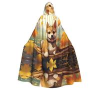 WZYCWB Cape à capuche Shiba Inu à bord pour Halloween, fête rave, fête et réunion de famille