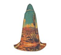 WZYCWB Cape à capuche vintage imprimée avec timbres - Taille M - L