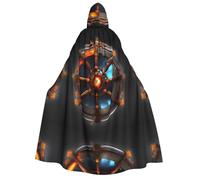 WZYCWB Cape à capuche Yin Yang Shield pour adulte - Parfaite pour les fêtes d'Halloween, le cosplay, les spectacles sur scène et les réunions à thème.