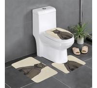 WZYCWB Cape Cat Lot de 3 tapis de salle de bain, paillasson pour chambre à coucher, tapis de cuisine, baignoire et décoration d'intérieur