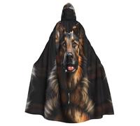 WZYCWB Cape de bal à motif berger allemand, robe de magicien pour adulte, costume de mascarade, robe de fête sur le thème du carnaval