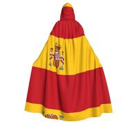 WZYCWB Cape de bal à motif drapeau espagnol pour adulte, robe de magicien, costume de mascarade, robe de fête sur le thème du carnaval