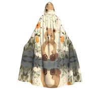 WZYCWB Cape de bal à motif ours perdu pour adulte, robe de magicien étendue, costume de mascarade, robe de fête sur le thème du carnaval