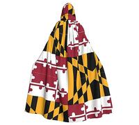 WZYCWB Cape de décoration d'Halloween avec drapeau du Maryland - Grande taille - Cape à capuche - Unisexe - Cape de carnaval pour bal masqué - Jeu de rôle
