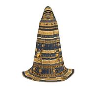 WZYCWB Cape de magicien égyptienne imprimée de fresques pharaoniques L, costume de fête à thème, cape de cosplay pour adultes et adolescents, tailles S, M, L