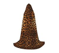 WZYCWB Cape de magicien imprimé léopard imprimée, costume de fête à thème, cape de cosplay pour adultes et adolescents, tailles S, M, L