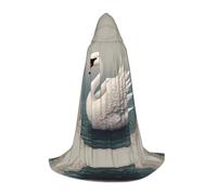 WZYCWB Cape de magicien imprimée cygne Nice M, costume de fête à thème, cape de cosplay pour adultes et adolescents, tailles S, M, L
