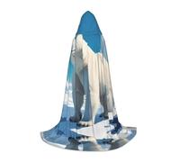WZYCWB Cape de magicien imprimée ours polaire L, costume de fête à thème, cape de cosplay pour adultes et adolescents, tailles S, M, L