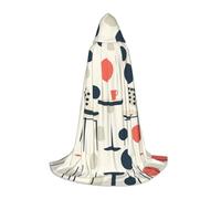 WZYCWB Cape de magicien imprimée The beauty of circles, costume de fête à thème, cape de cosplay pour adultes et adolescents, tailles S, M, L