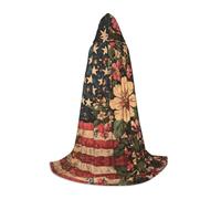 WZYCWB Cape de magicien M de style rétro imprimée, costume de fête à thème, cape de cosplay pour adultes et adolescents, tailles S, M, L