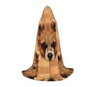 WZYCWB Cape de magicien M imprimée avec motif d'ours, costume de fête à thème, cape de cosplay pour adultes et adolescents, tailles S, M, L