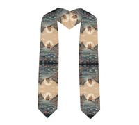 WZYCWB Cape de remise de diplôme imprimée montagnes et mers (182,9 cm) - Cadeau de remise de diplôme, plein de sens cérémoniel,