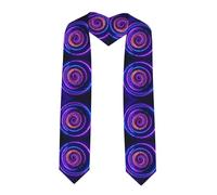 WZYCWB Cape de remise de diplôme imprimée tourbillon fluo (183 cm) - Cadeau de remise de diplôme, plein de sens cérémoniel,