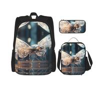 WZYCWB Cartable mécanique Firefly + trousse + sac à déjeuner pour tous les jours