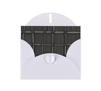 WZYCWB Carte de vacances en papier blanc nacré avec enveloppe - Motif lignes épaisses - Idéal pour les vœux d'anniversaire, les félicitations et les condoléances.