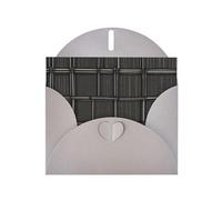 WZYCWB Carte de vacances en papier nacré avec enveloppe Motif lignes épaisses Idéal pour les vœux d'anniversaire, les félicitations et les condoléances