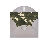 WZYCWB Carte de vœux en papier nacré gris avec enveloppe Motif camouflage militaire Idéal pour les vœux d'anniversaire, les félicitations et les condoléances.