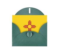 WZYCWB Cartes à motif drapeau du Nouveau-Mexique vert foncé, cartes de vœux de vacances, adaptées pour la famille, les amis et les couples