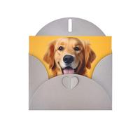 WZYCWB Cartes à motif gris Golden Retriever, cartes de vœux de vacances, adaptées pour la famille, les amis et les couples