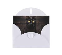 WZYCWB Cartes de Noël imprimées avec motif chat sérieux, invitations de mariage, cartes d'enveloppe exquises
