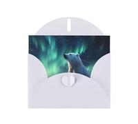 WZYCWB Cartes de vacances blanches imprimées Little Polar Bear - Parfait pour les vœux de vacances réconfortants