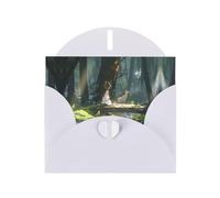 WZYCWB Cartes de vacances imprimées blanches « The girl by the river » - Parfait pour des vœux de vacances réconfortants