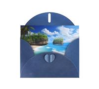WZYCWB Cartes de vacances imprimées bleues Nice Beach - Parfaites pour les vœux de vacances réconfortants