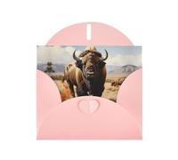 WZYCWB Cartes de vacances imprimées en forme de troupeau de bisons d'Amérique du Nord - Parfaites pour les vœux de vacances réconfortants