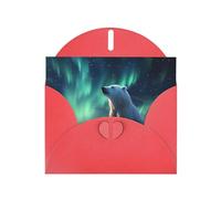 WZYCWB Cartes de vacances imprimées Little Polar Bear Rouge - Parfait pour les vœux de vacances réconfortants