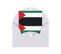 WZYCWB Cartes de vœux vierges pliables avec enveloppes Motif drapeau de l'État de Palestine 15,2 x 10,2 cm