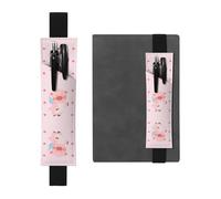 WZYCWB Cartoon Flying Pig Imprimé Grande Capacité PVC Pen Holder + Creative Diary Pen Bag Set avec élastique Design antidérapant