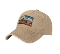 WZYCWB Casquette de baseball à la mode noire de tracteur rouge de ferme, casquette de golf respirante à séchage rapide pour sports et loisirs, naturel, Taille unique