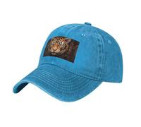 WZYCWB Casquette de baseball imprimée Tigre Moustachette Blanche, Casquette de baseball sportive et décontractée, visière solaire, bleu, Taille unique